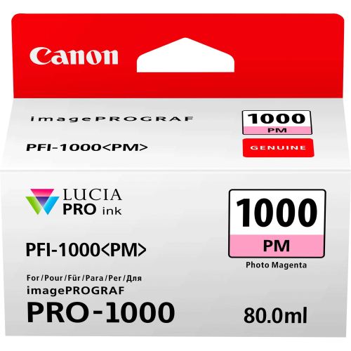 Canon PFI-1000 PM - 80 ml - magenta per foto - originale - serbatoio inchiostro - per imagePROGRAF PRO-1000